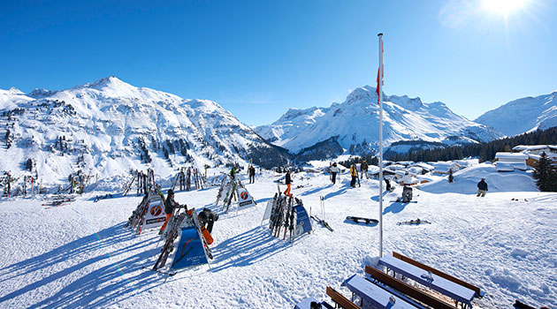 Hotel Salome in Oberlech, direkt an der Piste